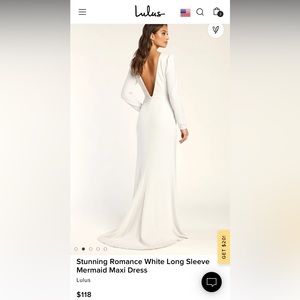 Lulus size M white dress
